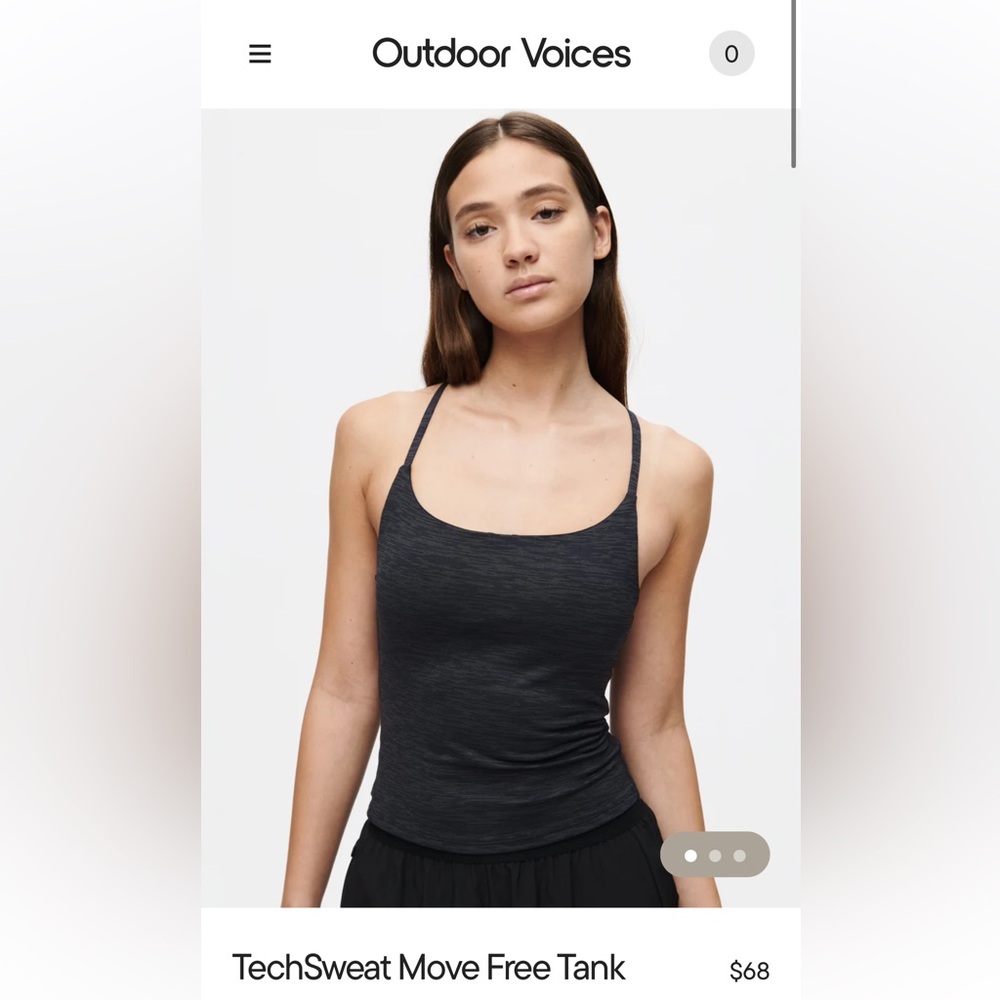Outdoor Voices Dark Gray TechSweat Tank Top